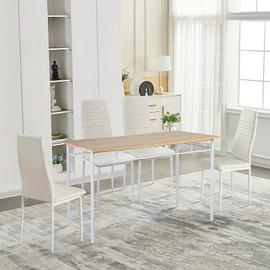 4 SEDIE - SIMILPELLE - BIANCO