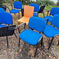 10 Sedie ufficio con ribaltina 