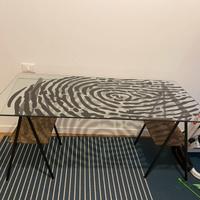Scrivania tavolo Ikea vetro