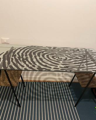 Scrivania tavolo Ikea vetro