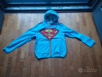 Kway  azzurro con interni fumetto Superman 12 anni