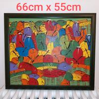 quadro originale santo Domingo pittura con cornice