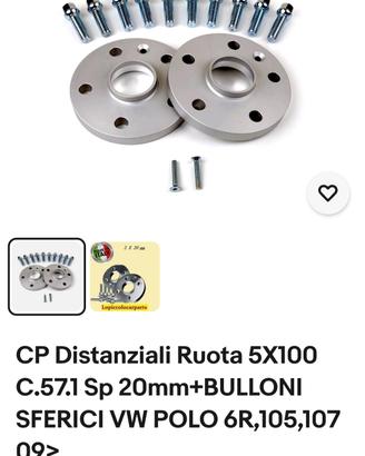 distanziali da 2cm vw polo 5x100