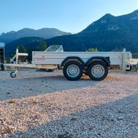 Carrello rimorchio auto doppio asse con rampe