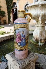 bottiglia decorativa/licorera rococò scene galanti