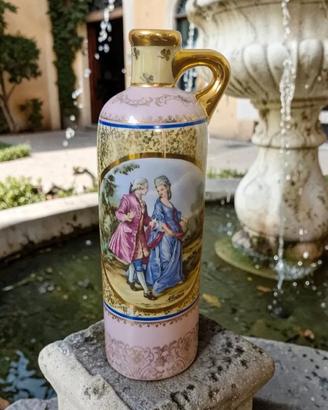 bottiglia decorativa/licorera rococò scene galanti