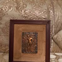 Bassorilievo artigianale vintage in rame/ottone