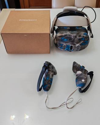 META QUEST 3 512GB+headstrap con batteria+custodia