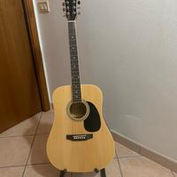 Chitarra acustica + custodia + supporto