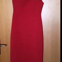 elegante abito lungo rosso zara 