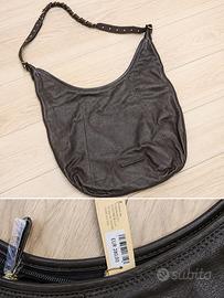Borsa Coccinelle nuova grigio scuro con cartellino