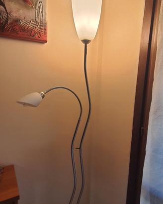 piantana design doppia luce con potenziometro "