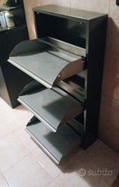 scarpiera tre ripiani metallo 