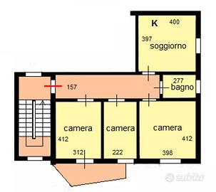 CECINA MARE, 150 mt mare ampio 4 vani con garage
