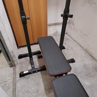 Panca piana con bilanciere