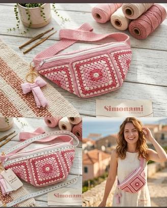 Marsupio Donna Uncinetto Cotone SIMONAMI CROCHET 