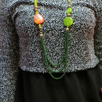 Collana in peridoto nefrite agata diaspro argento