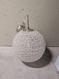 Lampadario a sospensione sferico trasparente