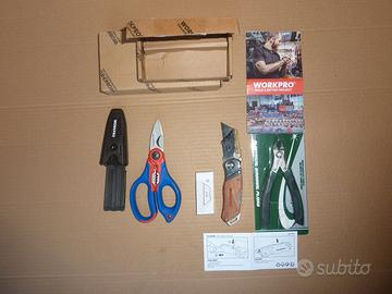 Set Workpro forbice e taglierino legno + tronchese