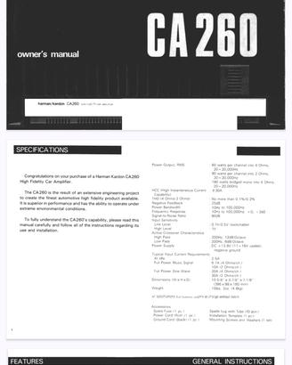 Amplificatore Harman Kardon CA 260