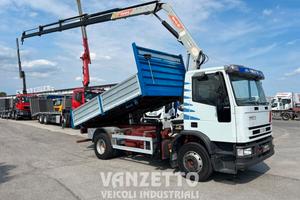 IVECO 150E23 RIBALTABILE TRILATERALE + GRU BONFIGL