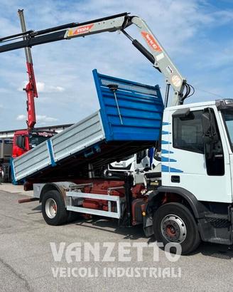 IVECO 150E23 RIBALTABILE TRILATERALE + GRU BONFIGL