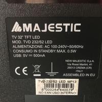 Televisore Tv Led 32" Majestic