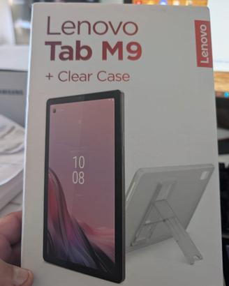 tablet lenovo TAB M9 con clear case e vetrino