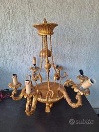 Lampadario in Legno