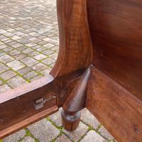 Letto a barca singolo in noce