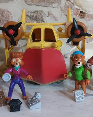Disney Tail Spin Sea Duck Plane + 4 figures Baloo