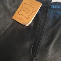 pantaloni vera pelle