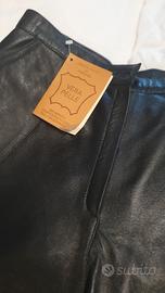 pantaloni vera pelle