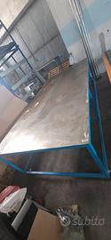 Banco da lavoro 300x150 piano acciaio 10mm