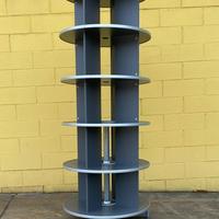 Libreria girevole in legno design 6 ripiani