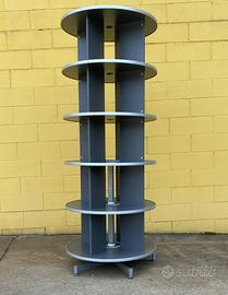 Libreria girevole in legno design 6 ripiani