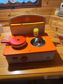 Cucina portatile in legno