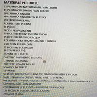 MATERIALE PER CASA E PER HOTEL
