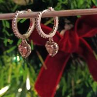 orecchini pandora cuore rosso