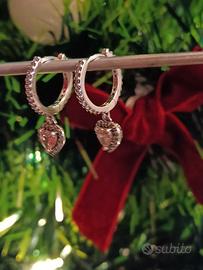 orecchini pandora cuore rosso