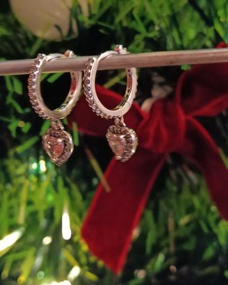 orecchini pandora cuore rosso