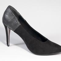 scarpe decolletè velluto nero e argento n 37