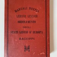 Manuali Hoepli "Ordinamento degli Stati Liberi..."