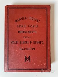 Manuali Hoepli "Ordinamento degli Stati Liberi..."