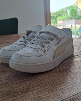 Sneakers bianche  Puma n.32 con chiusura a strappo