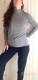 Pull grigio dolcevita  Chica felpato internamente 