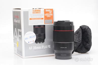 Obiettivo samyang af 35 mm f/1.4. sony e. ex demo