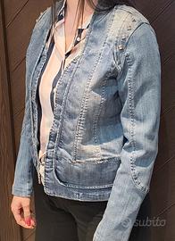 Giacca blazer giubbino jeans donna, taglia L
