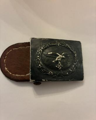 Repro Fibbia Luftwaffe con linguetta in cuoio
