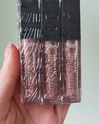 lotto 3 eyeliner oro rosa brillantinato L'Oréal 